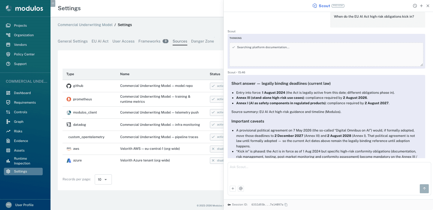 Agents pillar dashboard