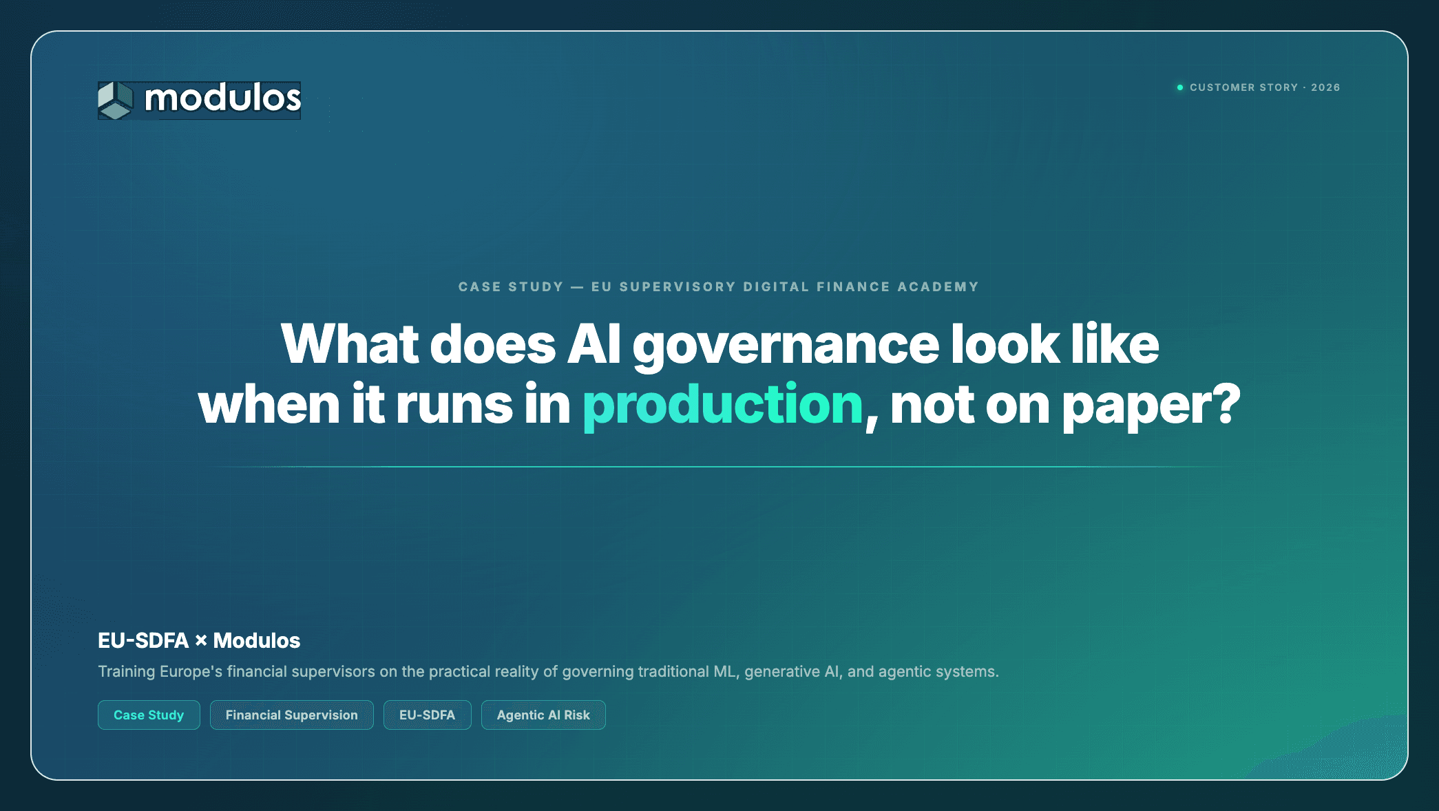 Training Europe's Financial Supervisors