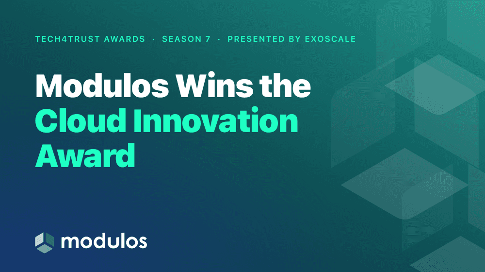 Modulos Wins Cloud Innovation Award